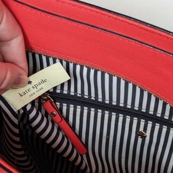Kate Spade Hayden Cedar Street Red Leather Satchel Purse Bag - Picture 8 of 12